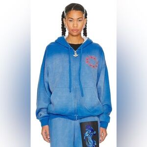 Boys Lie - Electric Love Interlock Zip-up Hoodie in Blue - Size M/L
